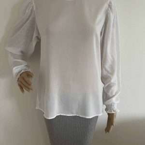 Aniston Casual blusa de manga larga en blanco, talla 38