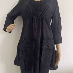 Tunica lunga Aniston Casual con bordi in pizzo, in nero, taglia 36