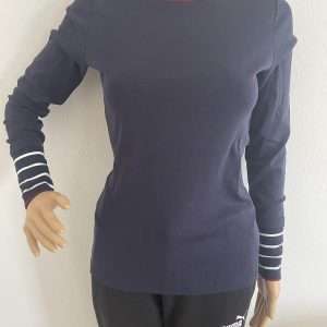 edc by Esprit Langarmshirt im Navy-Look, in Marineblau, Gr. S