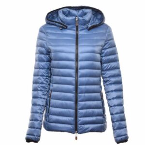 Leichte Steppjacke für Damen, mit Kapuze, in Blau, Größe 36