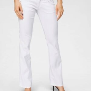 Herrlicher Bootcut-Jeans GINA, mit seitlichem Keileinsatz, in Weiß, W30xL34