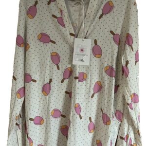 Herzens Angelegenheit Seidenbluse Eis, cremefarben m. pinkem Eis am Stiel, Gr.40