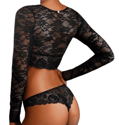 JETTE Set: Bolero Top mit String, in Schwarz, Größe 36 – Bild 3