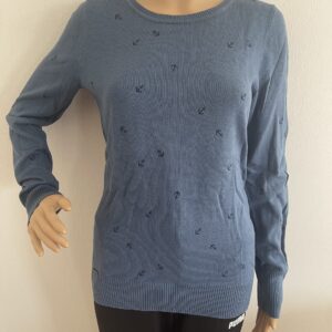 KangaROOS Feinstrickpullover mit Allover-Print, in Blau, Gr. 36/38