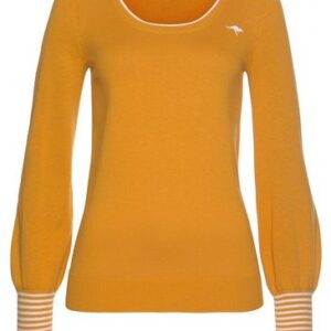 KangaROOS Rundhalspullover mit Puffärmeln, in Gelb, Größe 40/42