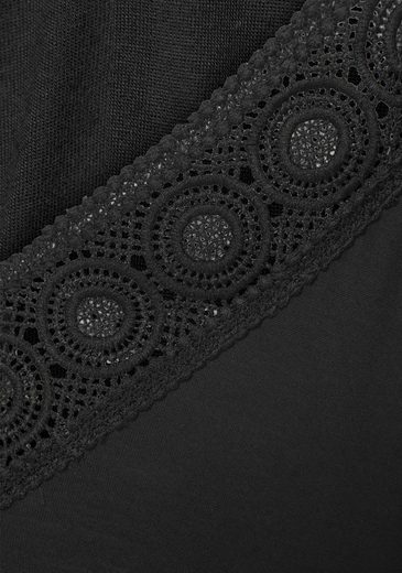 LASCANA Langarmshirt, in Schwarz, Größe 44/46 – Bild 3