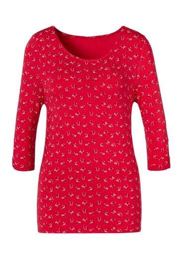 LASCANA T-Shirt 3/4 Arm im 2er Pack, in Rot und Grau, Größe 36/38 – Bild 2