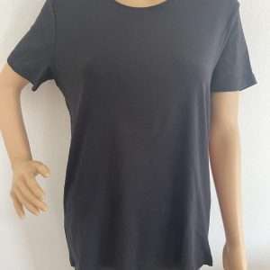 Lascana basic shirt met ronde hals, in zwart, maat 48/50