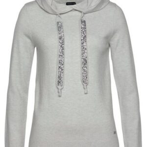 Laura Scott Strickpullover mit Glitzerband, in Grau, Größe 46