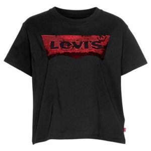 Levi's Pailletten-T-Shirt Graphic Varsity Squin, in Schwarz, Größe M