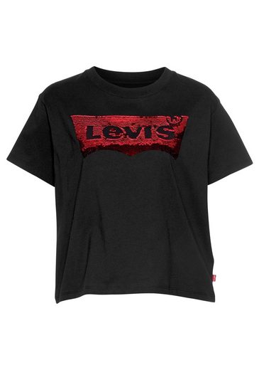 Levi's Pailletten-T-Shirt Graphic Varsity Squin, in Schwarz, Größe M