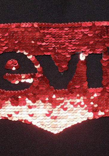 Levi's Pailletten-T-Shirt Graphic Varsity Squin, in Schwarz, Größe M – Bild 2