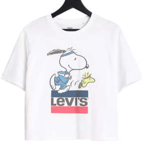 Levi's Peanuts Snoopy T-Shirt, in Weiß, Größe L