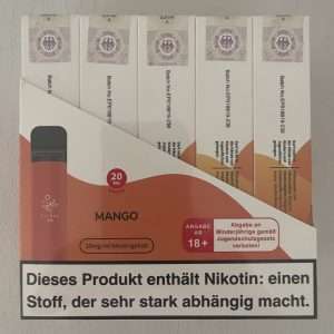 Elf Bar 600 e-sigaret voor eenmalig gebruik, mango, 2ml, 20mg/ml