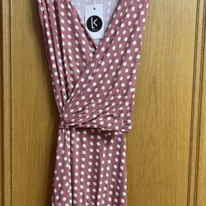 Wickelkleid Mira, in Rosa- Weiss gepunktet, Gr. L