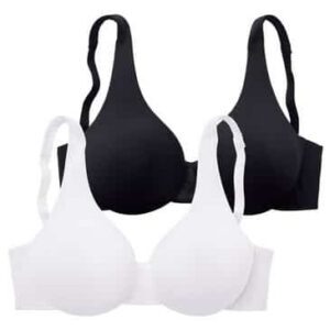 Nuance T-Shirt-BH mit Bügel im 2er Pack, in Schwarz und Weiß, Größe 80D