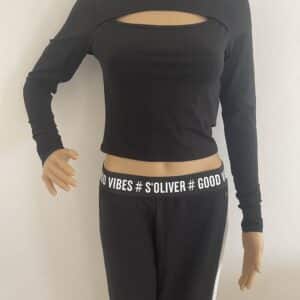 Only Langarmshirt ONLLIVE LOVE mit Cut Out Details, in Schwarz, Gr. S