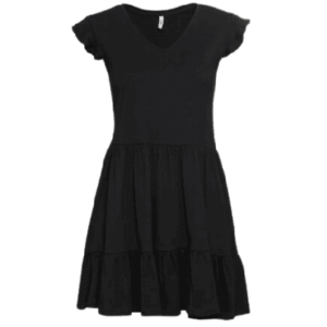 ONLY Petite ONLMAY LIFE CAP SLEEVES FRILL DRESS - Jerseykleid, Schwarz, Gr. M