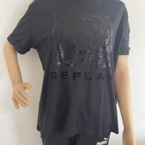 Replay T-Shirt Black Beauty, in Schwarz, Gr. M