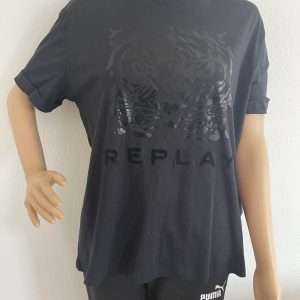 T-shirt Replay Black Beauty, in nero, taglia M