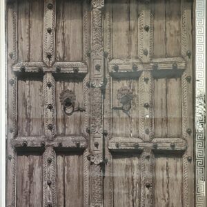 murimage Türtapete Schlosstor rustikal, 86 x 200 cm, 2-tlg.