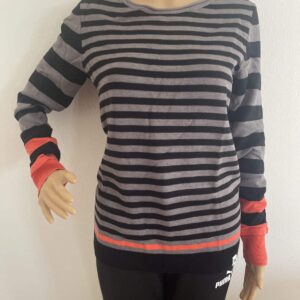 TOM TAILOR Polo Team Rundhalspullover, in Schwarz, Grau, Lachs, Gr. 36/38