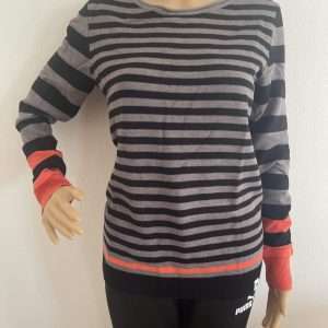 TOM TAILOR Polo Team Rundhalspullover, in Schwarz, Grau, Lachs, Gr. 36/38