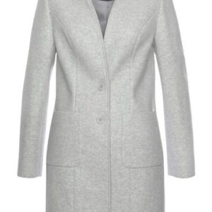 Tamaris Kurzmantel mit Stehkragen, in Mittelgrau Meliert, Größe 36