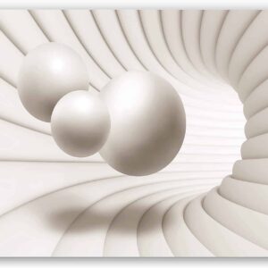 murimage Fototapete Abstrakt Tunnel 3D Kugeln, 366 x 254cm, 8-tlg.