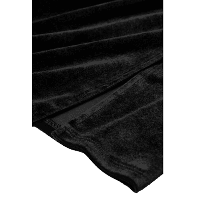 Veloursrock mit Schlitz in Midilänge, Schwarz, Größe L – Bild 4