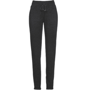 Viskose Schlupfhose für Damen mit Kordel, lang, in anthrazit meliert, Größe 48