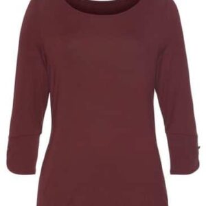 Vivance 3/4-Arm-Shirt mit Manschetten, in Beere, Größe 32/34