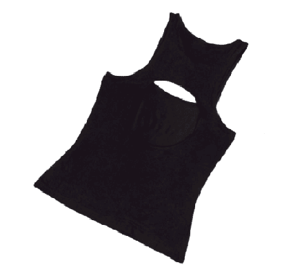 Weekday –Taddea–Schwarzes Tanktop, Bio-Baumwolle mit Zierausschnitt, Schwarz, XS - immagine 2