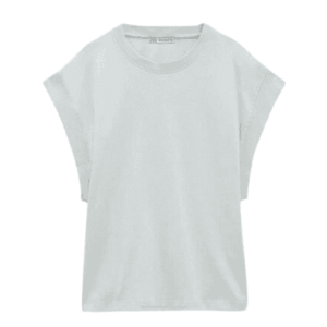 Zara - Ärmelloses Damen-Shirt mit Rippenmuster, in Wassergrün, Größe S