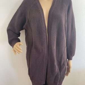 Zizzi Cardigan MCUBA mit Glitzergarn, in Bordeaux, Gr. 42/44