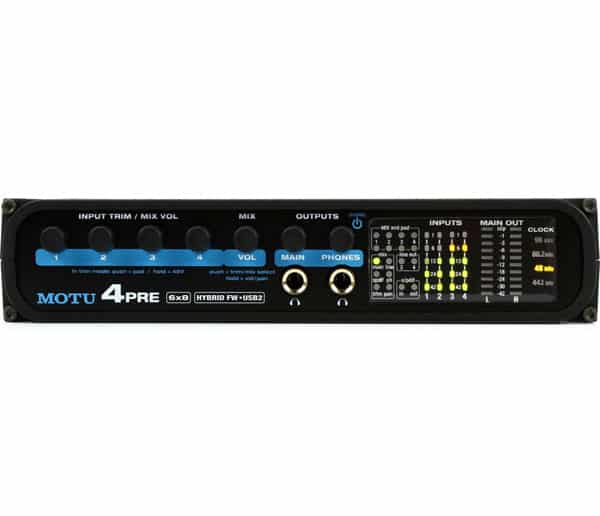 MOTU 4pre 6 x 8 Kompaktes Audiointerface with 4 mic Preamps – Bild 4