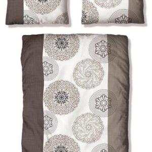 my home Bettwäsche Cison, 2-tlg., in Taupe, 135cm x 200cm / 80cm x 80cm