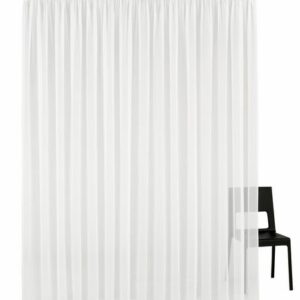 my home Fertiggardine Missy, 1 Stk, mit Kräuselband, Weiß, Größe 450cmx175cm