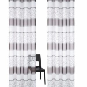 my home Gardine Napala, 1 Stk, mit Ösen, in Grau, Größe 140cmx145cm