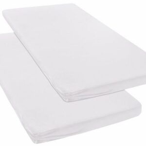 my home Spannbettlaken Litschi, 2 Stk., in Weiß, 90cm x 200cm