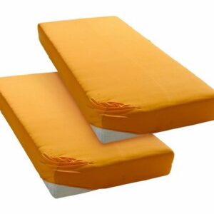 my home Spannbettlaken Paprika, 2 Stk., in Orange, 90cm x 200cm