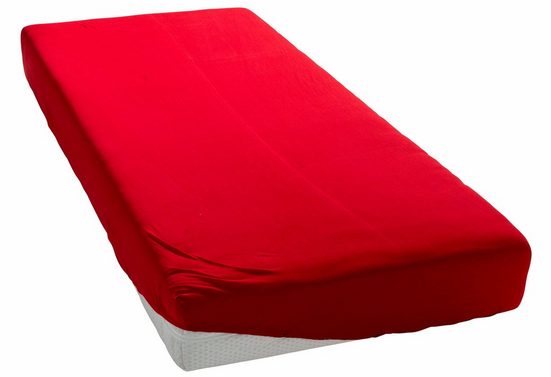 my home Spannbettlaken Paprika, 1 Stk., in Rot, 140cm x 200cm