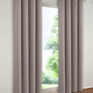 my home Verdunklungsvorhang Solana, 2 Stk, mit Ösen, in Sand, Größe 140cmx225cm, B-Ware