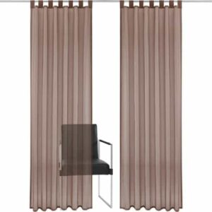 my home Voile Xana, 1 Stk, mit Schlaufen, in Taupe, Größe 140cmx225cm