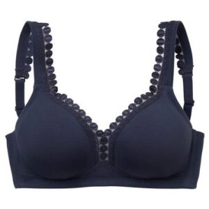 petite fleur Soft-BH mit Zierkante, in Marine, Größe 95C