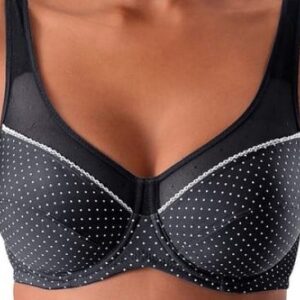 petite fleur gepunkteter Bügel-BH, in Schwarz/Weiß, Größe 85E